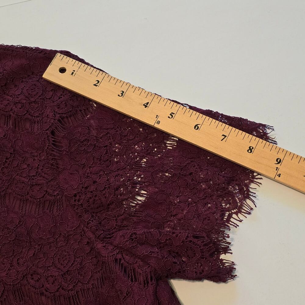 Lulus Take Me to Brunch Burgundy Lace Shift Dress Womens Size XL Lined NWT - Picture 8 of 11